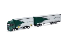 Herpa 319607 - H0 - Iveco S-Way Planen-Hängerzug Spedition Schwarz